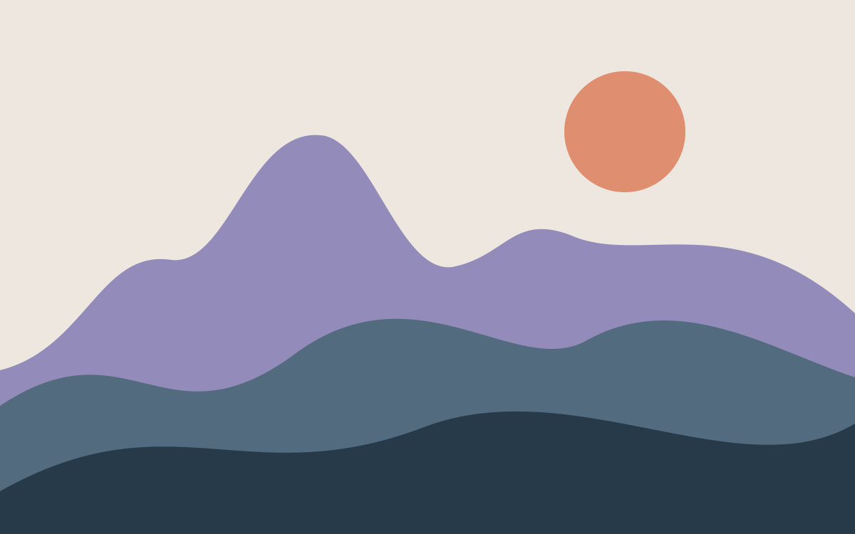Original layered mountain illustration